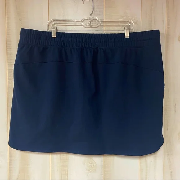 Zac & Rachel Navy Blue Drawstring Elastic Waist Pocket Skorts Sz 2X - Picture 2 of 7